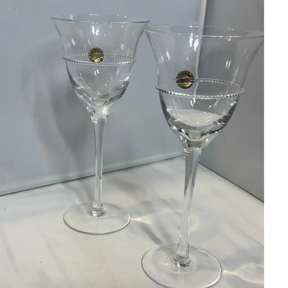 Pier‎ 1 Caroline Blue Jewel wine glasses 2